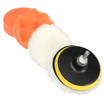 Drillpro 6pcs 4 Inch High Gross Car Polisher Polishing Polish Buffer Clean Waxing Pads Set