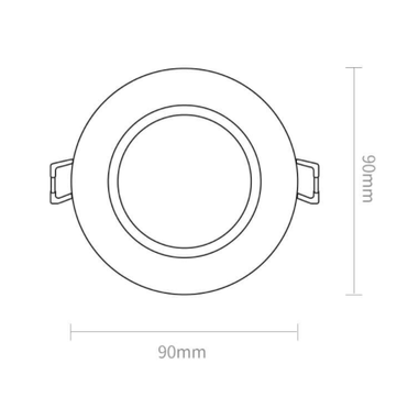 Zeeray 220-240V LED Wifi Smart Downlight Dimmable 4000K White Light Group Control Support Mi Smart E