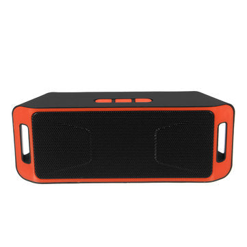 Portable Wireless bluetooth V3.0 Speaker USB Flash FM Radio Stereo Horns (COLOR.: ORANGE)