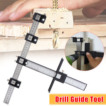 Drillpro ABS Cabinet Hardware Jig Punch Locator Drill Guide Woodworking Drilling Dowelling Hole Saw
