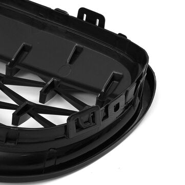 1 Pair Front Kidney Grille Chrome + Gloss Black Diamond Meteor Style For BMW E90 2009-2012