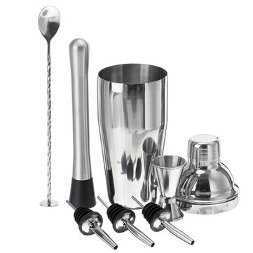 Cocktail Maker Set Shaker Mixer Stainless Steel Bartender Kit Bar Drink Making Tool (TYPE: 7PCS)