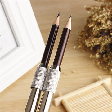 Lotory Pencil Extender Metal Double Head Pencil Watercolor Pencil Crayon Extender Writing Sketching