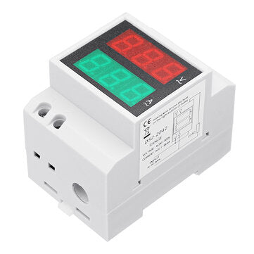 D52-2042 Double Display Guide Rail Digital Voltmeter Digital Display AC Voltmeter AC Current Meter