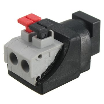 LUSTREON 5.5*2.1mm 5PCS Male&Female Connectors DC Power Adapter Plug Cable for LED Strips 12V