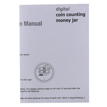 Digital LCD EUR Coin Counter Counting Jar Electronic Money Saving Piggy Bank Box Holder