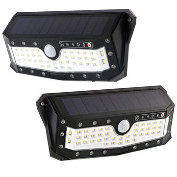 ARILUX Solar Power / USB Rechargeable Waterproof 57 LED PIR Motion Sensor Wall Light Outdoor Garde