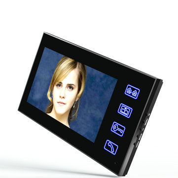 ENNIO 7" 2 Monitors Video Door Phone Doorbell Intercom Wireless Wifi System with IR-CUT HD 1000TVL