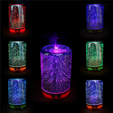 Color Changing 3D Lighting Essential Oil Aroma Diffuser Ultrasonic Mist Humidif... (ADAPTOR: USPLUG)
