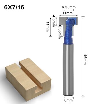 JGZUI 6MM Handle Woodworking Milling Cutter Key Hole Cutter Screw Hole Milling Cutter P... (TYPE: A)