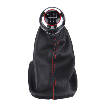 5 Speed Gear Shift Knob Shifter with Boot Cover Leather For AUDI A3 A4 Q5 S3 S4