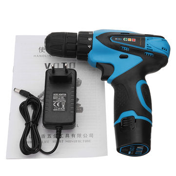 VOTO 12V Cordless Power Drill Driver Screw 2 Speed Lithium-ion Electric Screwdriver with Battery