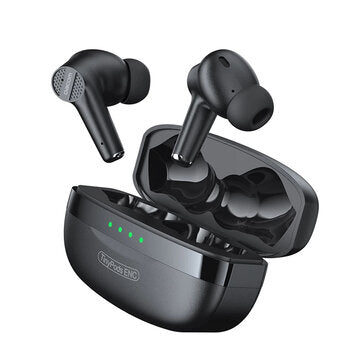 DACOM TinyPods TWS bluetooth 5.0 Earbuds ENC Noise Cancellation Earphones Bass Tr... (COLOR.: BLACK)