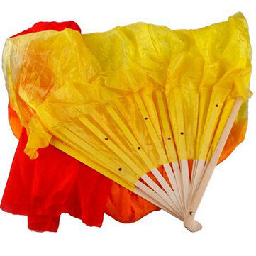 1.8M Multicolor Belly Dance Fan Bamboo Long Silk Fans Dance Performance Supplies (COLOR.: 2)