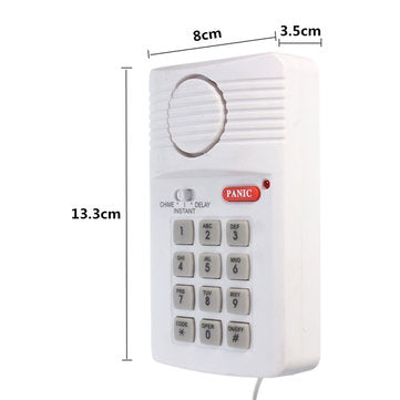 Security Keypad Door Alarm System Panic Button Doors Window Sheds Garages