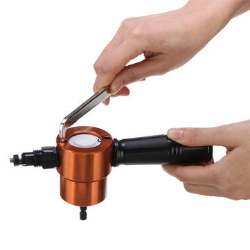 Gold YT-160A Double Head Sheet Metal Nibbler Cutter Drill Attachment Metal Sheet Cutter
