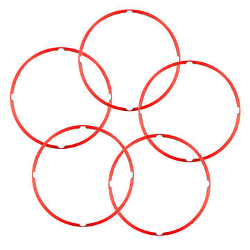 5pcs Red Air Vent Outlet Ring Cover For Mercedes Benz CLA GLA180 200 220 260