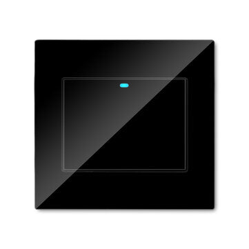 1/2/3/4Gang Wall Touch Switch Tempered Glass Panel LED Light Free Click Switch Control (STYLE: #1)