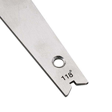 Drillpro 118 Degree Drill Bits Angle Gauge Stainless Steel Corner Front Edge Gauge Measuring Tool