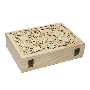 70 Slots Wooden Carved Case Container Essential Oils Box Storage