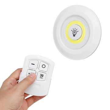 1/3/6pcs LED Wireless Stick On LED Tap Light Bright Remote Battery Cab... (QUANTITY: 1PCLAMPREMOTE)