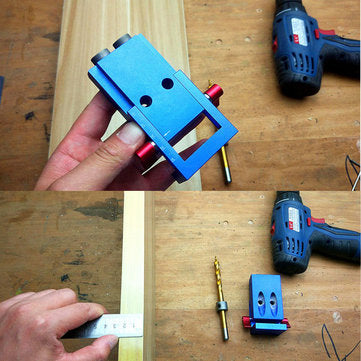 Mini Pocket Hole Jig Kit Woodwork Guide with Drill Bits Woodworking Tool