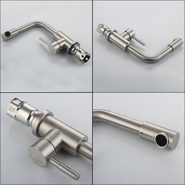 Stainless Steel Sink Faucet Kitchen Single Hole Faucet Hot And Cold Water Mixer Tap