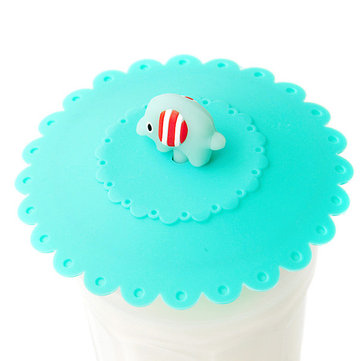 Cute Elephant Silicone Anti-dust Mug Cap Cup Lid Leakproof Cover