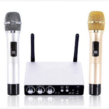 Gitafish K28 Wireless Handheld Microphone System with 2 Cordless Mics and Receiver Bo... (LETTER: A)