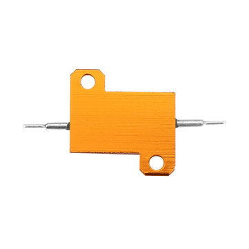 3pcs RX24 25W 1R 1RJ Metal Aluminum Case High Power Resistor Golden Metal Shell Case Heatsink Resist