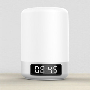 D58 Smart Mini Light Lamp Screen Display Clock Alarm Clock Colorful Light Wireless... (COLOR: WHITE)