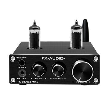 FX-AUDIO TUBE03MKII Tube 6K4 High Bass Pre-processor Headphone Amplifier QCC3008 B... (COLOR: BLACK)