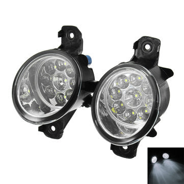 Pair 6W Car Front Fog Lights with H11 bulb for Nissan Altima Maxima Rogue Sentra ... (COLOR.: WHITE)