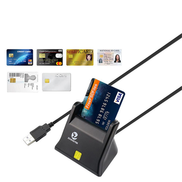 Zoweetek ZW - 12026 - 3 EMV USB Smart Card Reader Writer DOD Military USB