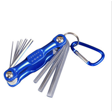 Folding Hex Wrench Metal Metric Allen Wrench set Hexagonal Scre... (TYPE: FLATHEADINSIDEPLUMBLOSSOM)