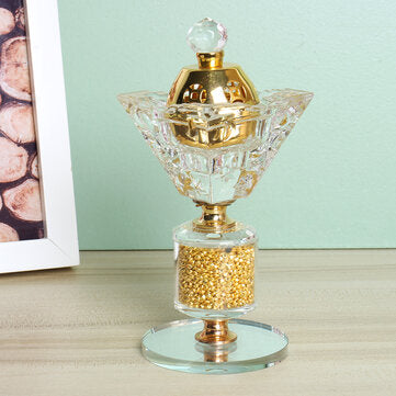 Crystal Incense Burner Arabian Style Eid Plating Metal Incense Burner Traditional Mabkhara Fort Home