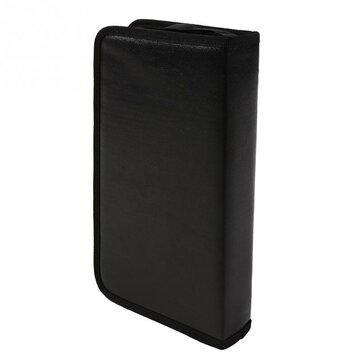80 Disc DJ Faux Leather Case Storage Holder Organizer for VCD DVD CD (COLOR.: BLACK)