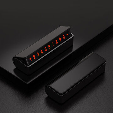 Cafele Car Temporary Parking Phone Number Card Plate Telephone Automobile Accesso... (COLOR3: BLACK)