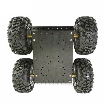 C3 4WD High Hardess of Steel Smart Chassis Car DIY Kit With 130mm Rubber Wheel +DC 12V Motor