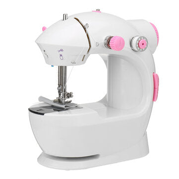 Household Electric Sewing Machine Mini Portable Speed Adjustable Sew... (PLUG: AUPLUG | COLOR: PINK)
