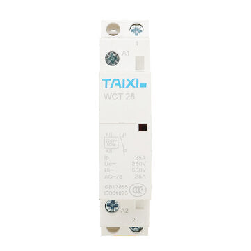 TAIXI 25A 1NO/2NO AC Contactor 220V 50HZ Din Rail Household AC Modular Contactor (STYLE: 1)