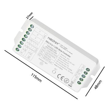 MiBOXER DL5 5 IN 1 LED Strip Controller Common Anode Compatible with remote control/DALI Bus Power S