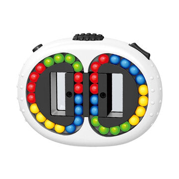 Double-sided Rotating Magic Bean Multifunctional Stress Relief Fidget Toys Intelli... (COLOR: WHITE)