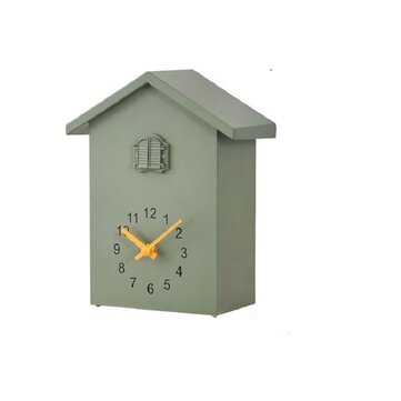 Yida T60 Time Nordic Style Wall Clock Cuckoo Out the Window Time Clock Wall Bird L... (COLOR: GREEN)