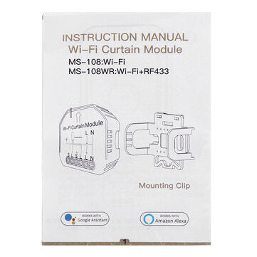 MoesHouse MS-108 WiFi Mini Smart Curtain Switch Module Roller Blinds Shutter Motor Smart Life Tuya A