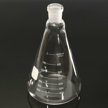 1000mL 24/40 Glass Erlenmeyer Flask Graduated Chemistry Ground Joint Conical Bottle Laboratory Glass
