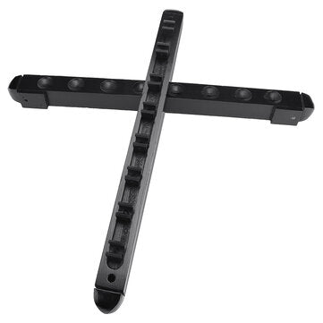 8 Clips Wooden Cue Wall Rack Mounted Stick Holder Pool Billiard Snooker Cue Rack