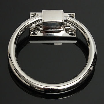 Stainless Steel Knocker Pulls Handle Pull Rings Shiny Silver for Wooden Door Chair