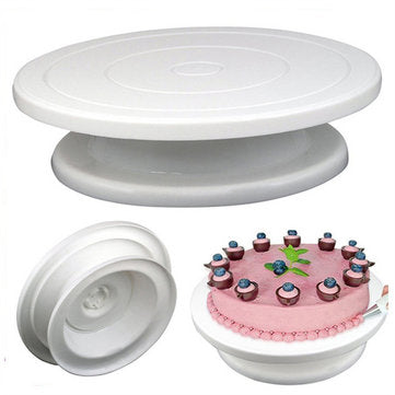 Cake Turntable Rotating Anti-skid Round Cake Decorating Stand Rotary Plate Kitchen DI... (NUMBER: 1)