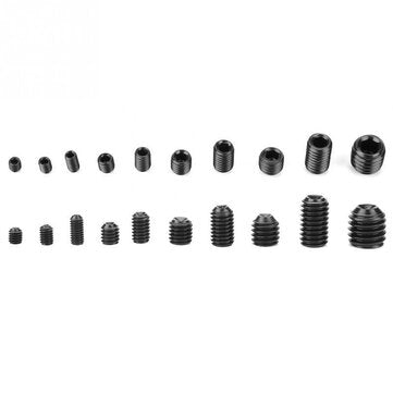 Suleve MXCH13 300Pcs M3-M8 Black Hex Socket Screws Grub Screw Allen Head Cup Point Assortment Kit 12
